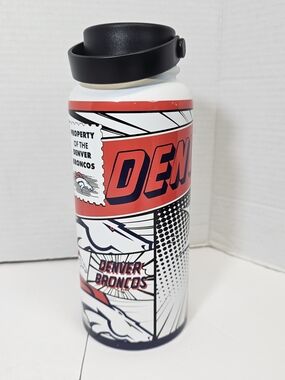 bottle Denver Broncos 34oz Na GAP White & Black Stainless Steel Insulated Bottle